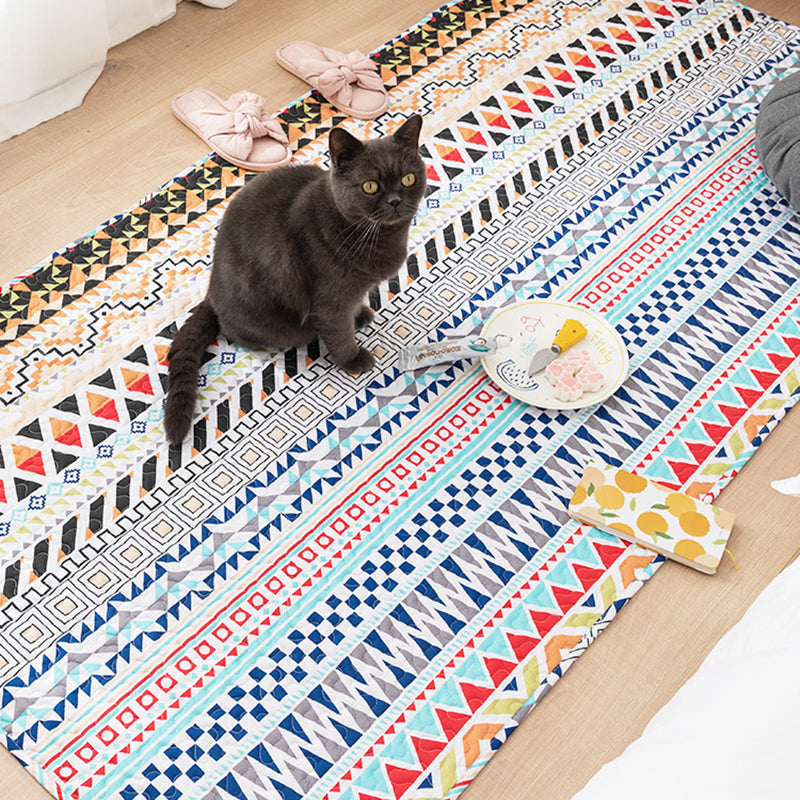 Lisslune | Comfort Western Rug Multicolored Floral Printed Rug Non-Slip Pet-Friendly Rug for Room