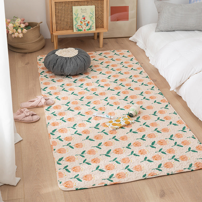 Lisslune | Comfort Western Rug Multicolored Floral Printed Rug Non-Slip Pet-Friendly Rug for Room