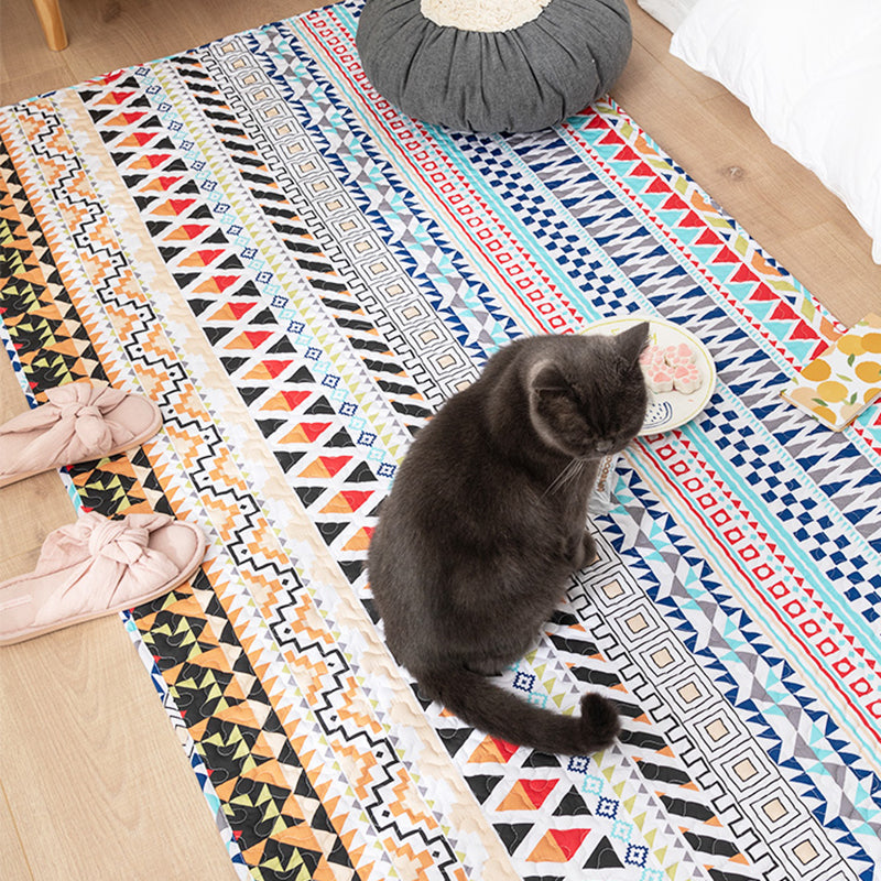 Lisslune | Comfort Western Rug Multicolored Floral Printed Rug Non-Slip Pet-Friendly Rug for Room