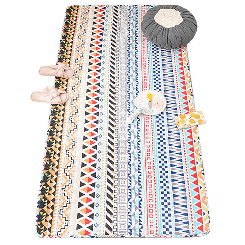 Lisslune | Comfort Western Rug Multicolored Floral Printed Rug Non-Slip Pet-Friendly Rug for Room