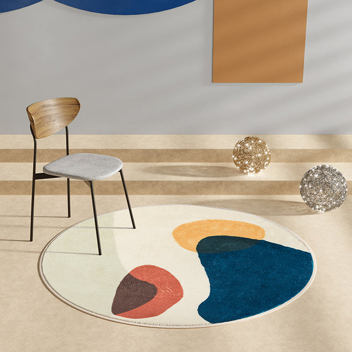 Lisslune | Casual Multicolor Abstract Carpet Mixed Bold Indoor Carpet Easy Care Pet Friendly Machine Washable Carpet for Room
