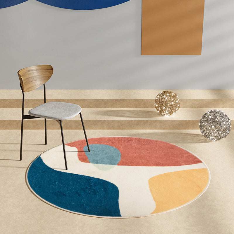 Lisslune | Casual Multicolor Abstract Carpet Mixed Bold Indoor Carpet Easy Care Pet Friendly Machine Washable Carpet for Room