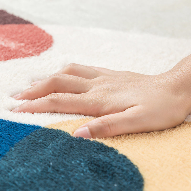 Lisslune | Casual Multicolor Abstract Carpet Mixed Bold Indoor Carpet Easy Care Pet Friendly Machine Washable Carpet for Room