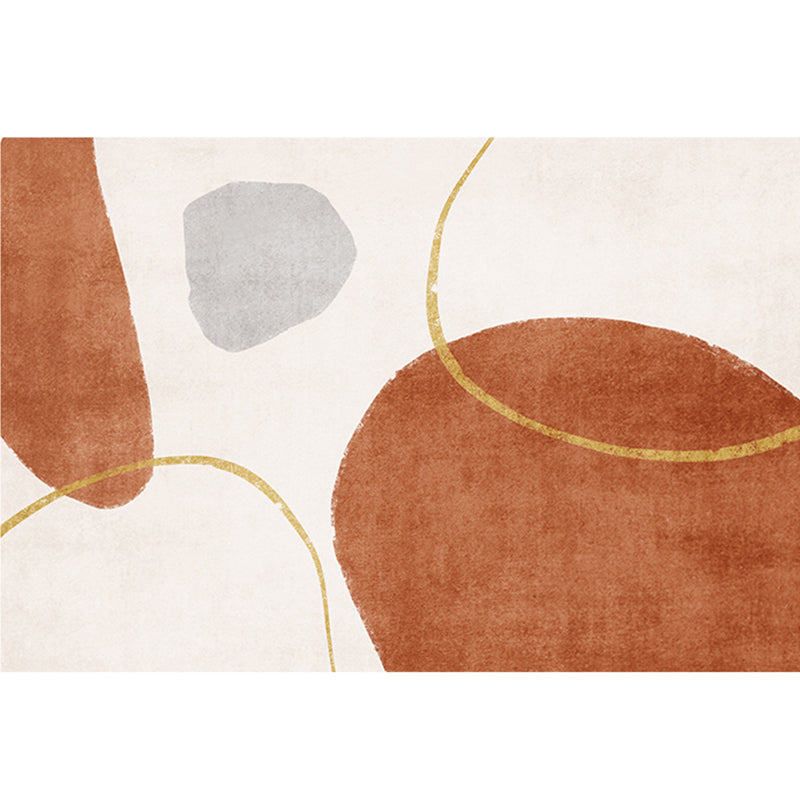 Lisslune | Simplicity geometric pattern rug multicolored polyester rug non-slip back pet-friendly rug for room