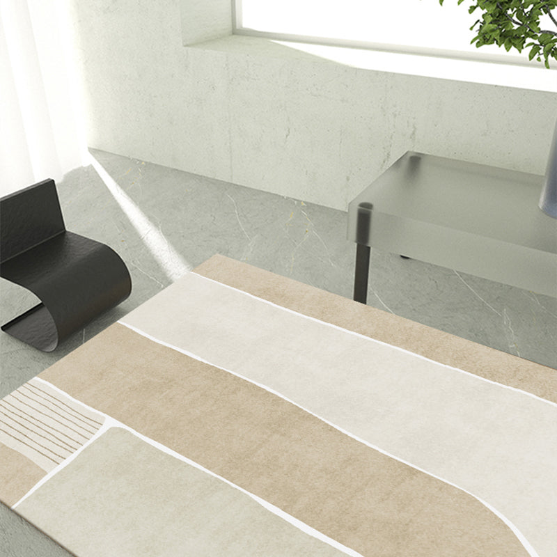 Lisslune | Simplicity geometric pattern rug multicolored polyester rug non-slip back pet-friendly rug for room