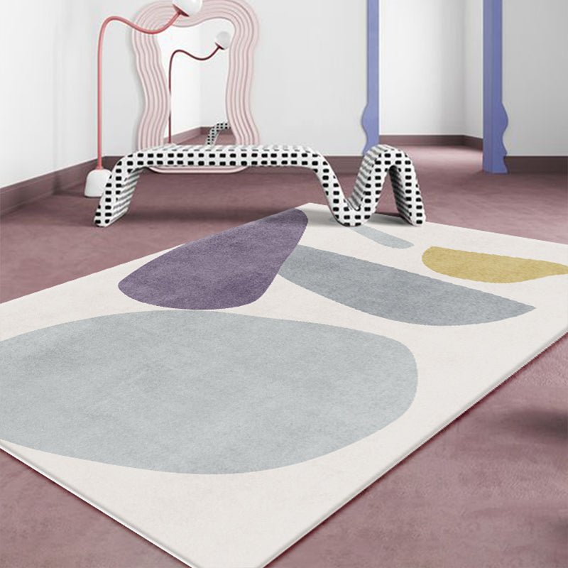 Lisslune | Creative Abstract Printed Carpet Multicolored Polypropylene Indoor Carpet Pet-Friendly Non-Slip Carpet for Rooms