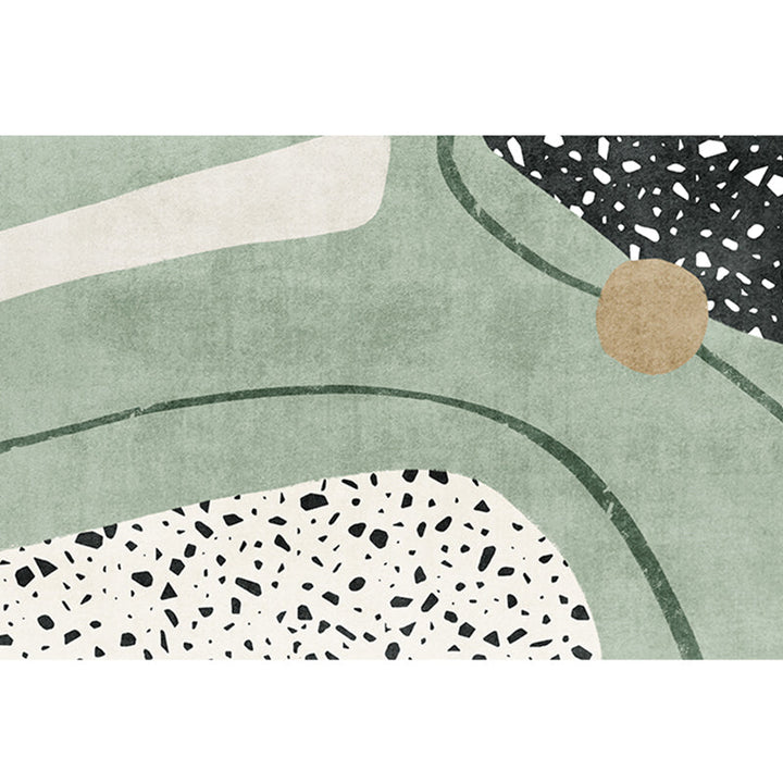 Lisslune | Creative Abstract Printed Carpet Multicolored Polypropylene Indoor Carpet Pet-Friendly Non-Slip Carpet for Rooms
