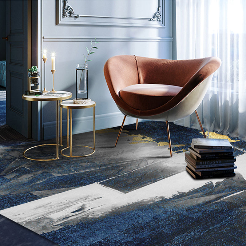 Lisslune | Nordic Geometric Print Rug Multicolor Cotton Blend Rug Non-Slip Back Machine Washable Rug for Room
