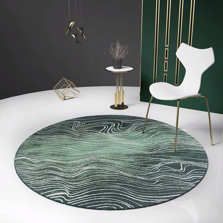 Lisslune | Green Carpet for the Living Room Americana Abstract Print Area Rug Polyester pet-friendly stain-resistant rug
