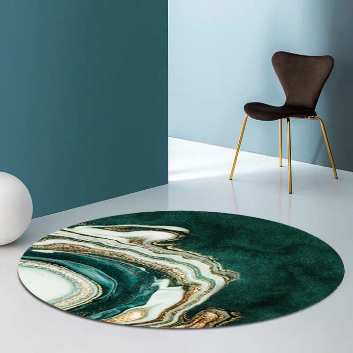 Lisslune | Green Carpet for the Living Room Americana Abstract Print Area Rug Polyester pet-friendly stain-resistant rug
