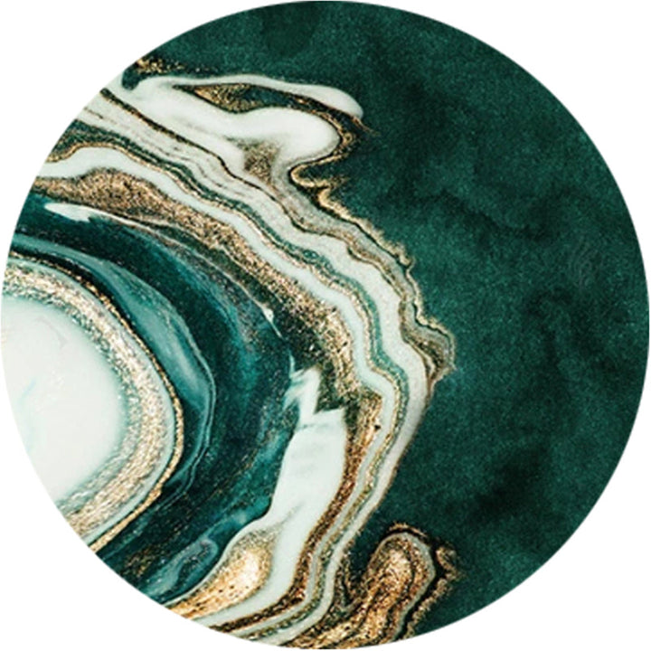 Lisslune | Green Carpet for the Living Room Americana Abstract Print Area Rug Polyester pet-friendly stain-resistant rug