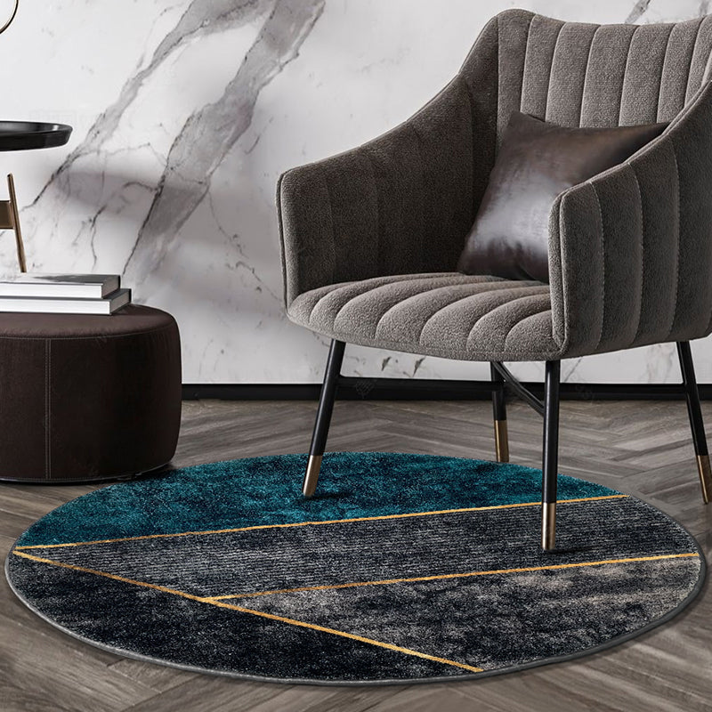Lisslune | Clearly Modern Rug Multicolored Geometric Printed Rug Non-Slip Back Washable Rug for Living Room