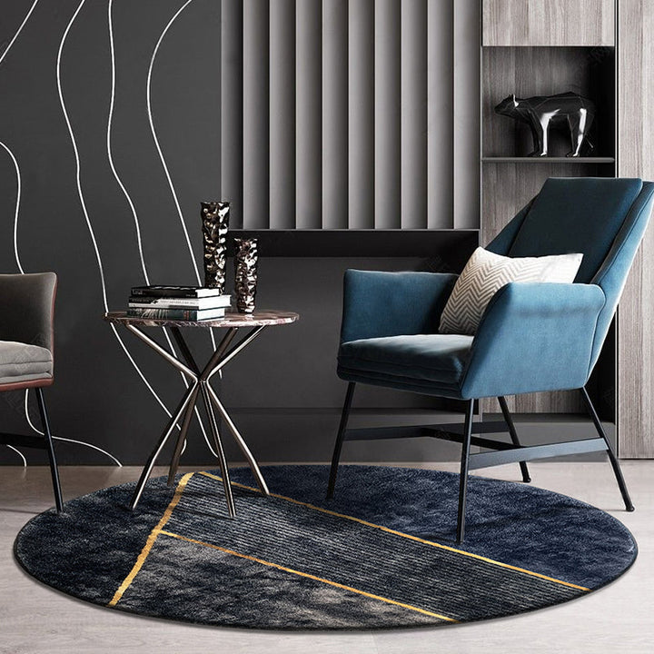 Lisslune | Clearly Modern Rug Multicolored Geometric Printed Rug Non-Slip Back Washable Rug for Living Room