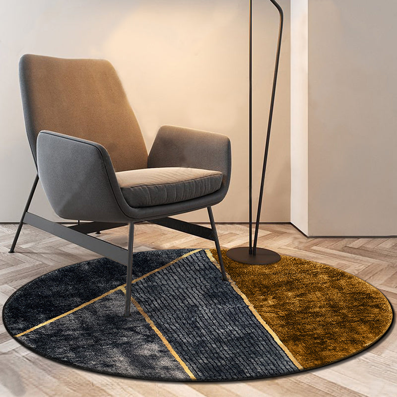 Lisslune | Clearly Modern Rug Multicolored Geometric Printed Rug Non-Slip Back Washable Rug for Living Room