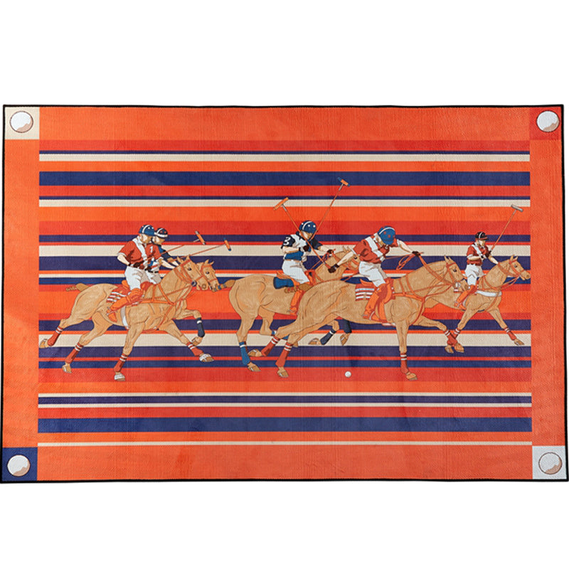 Lisslune | Classic Animal Print Rug Multicolored Polyester Indoor Rug Non-Slip Back Washable Rug for the Bedroom