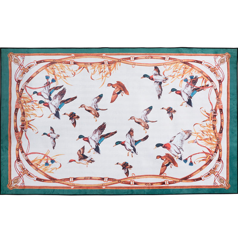 Lisslune | Classic Animal Print Rug Multicolored Polyester Indoor Rug Non-Slip Back Washable Rug for the Bedroom