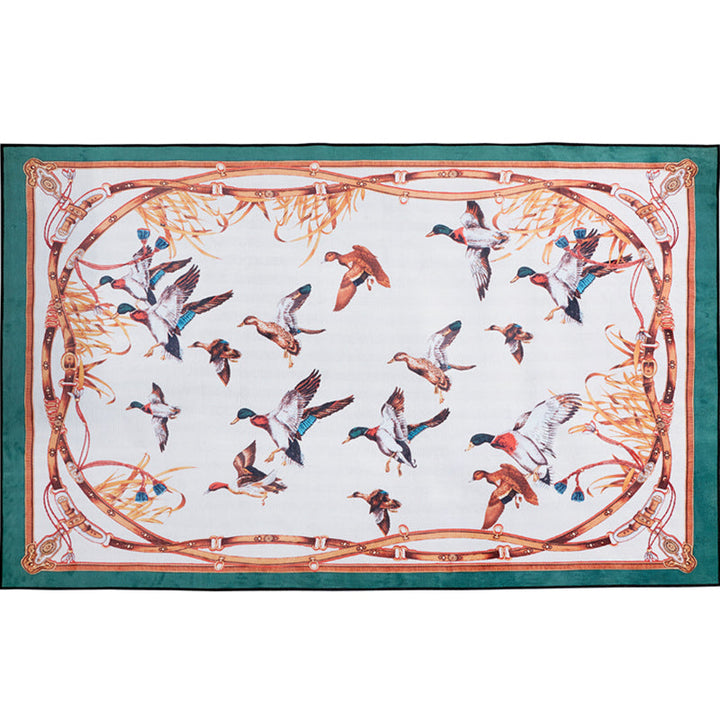 Lisslune | Classic Animal Print Rug Multicolored Polyester Indoor Rug Non-Slip Back Washable Rug for the Bedroom