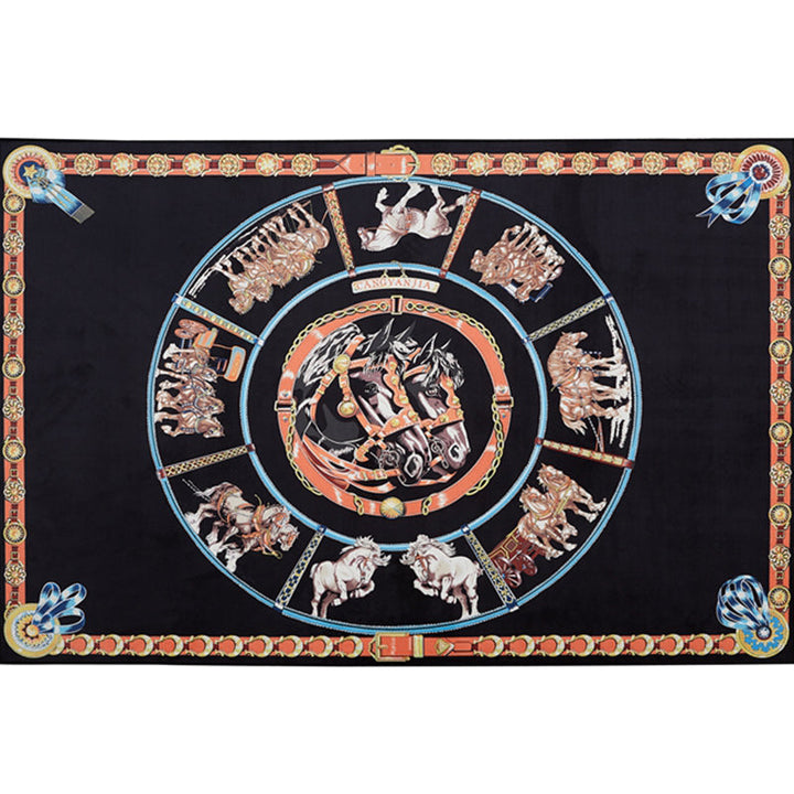 Lisslune | Classic Animal Print Rug Multicolored Polyester Indoor Rug Non-Slip Back Washable Rug for the Bedroom