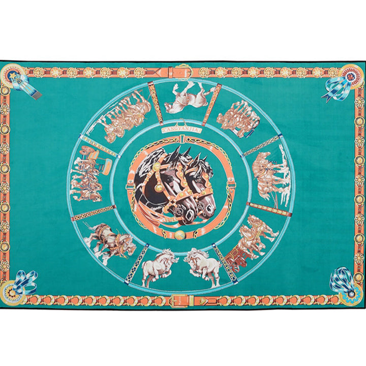 Lisslune | Classic Animal Print Rug Multicolored Polyester Indoor Rug Non-Slip Back Washable Rug for the Bedroom
