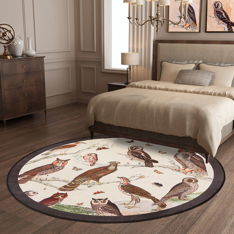 Lisslune | Classic Animal Print Rug Multicolored Polyester Indoor Rug Non-Slip Back Washable Rug for the Bedroom