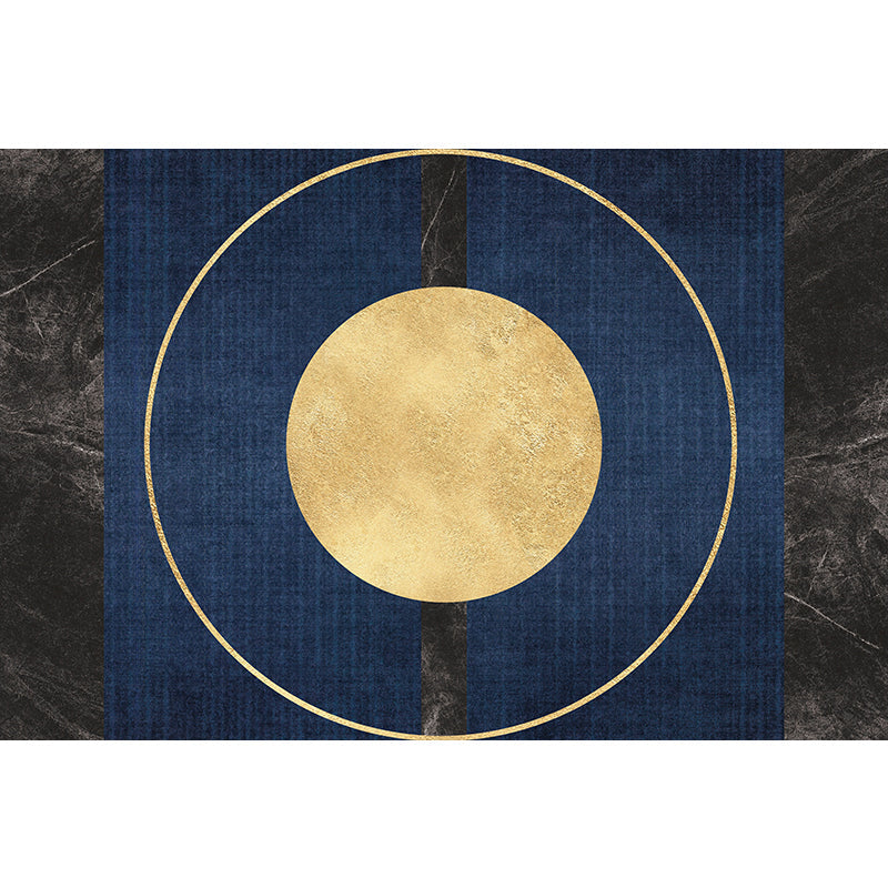 Lisslune | Modern Living Room Rug Multicolored Geometric Pattern Rug Cotton Blend Non-Slip Back Pet-Friendly Rug