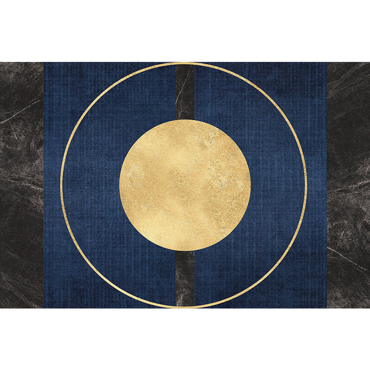 Lisslune | Modern Living Room Rug Multicolored Geometric Pattern Rug Cotton Blend Non-Slip Back Pet-Friendly Rug
