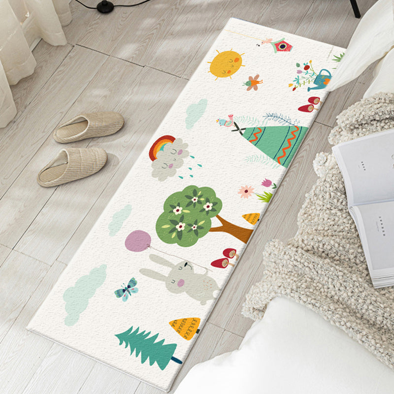 Lisslune | Simplicity Kids Room Carpet Multicolor Cartoon Pattern Carpet Mixed Anti-Slip Machine Washable Area Rug
