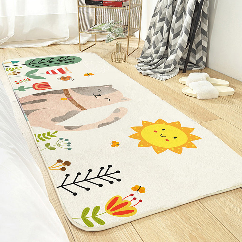 Lisslune | Simplicity Kids Room Carpet Multicolor Cartoon Pattern Carpet Mixed Anti-Slip Machine Washable Area Rug
