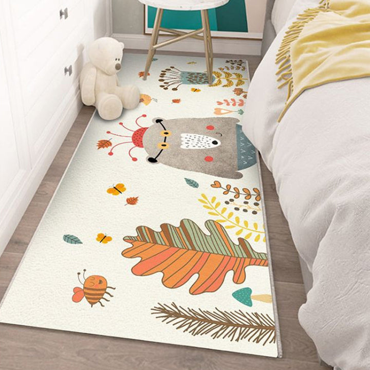 Lisslune | Simplicity Kids Room Carpet Multicolor Cartoon Pattern Carpet Mixed Anti-Slip Machine Washable Area Rug