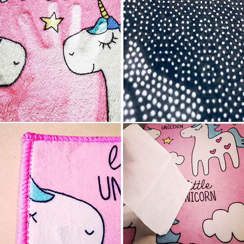 Lisslune | Simplicity Kids Room Carpet Multicolor Cartoon Pattern Carpet Mixed Anti-Slip Machine Washable Area Rug