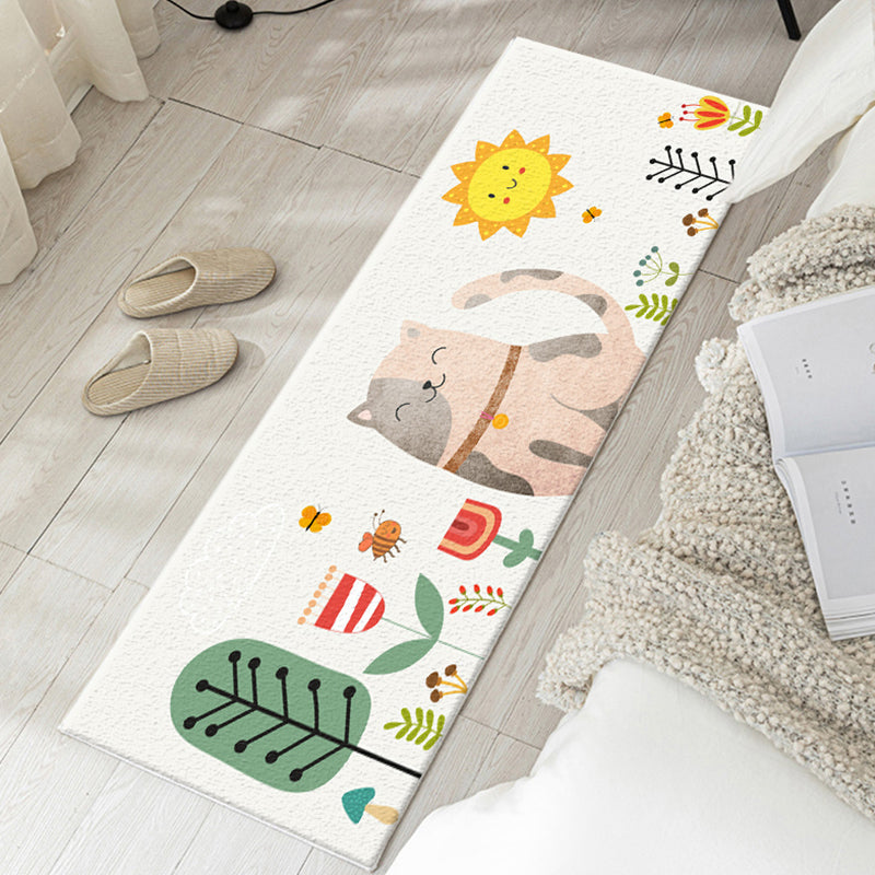 Lisslune | Simplicity Kids Room Carpet Multicolor Cartoon Pattern Carpet Mixed Anti-Slip Machine Washable Area Rug