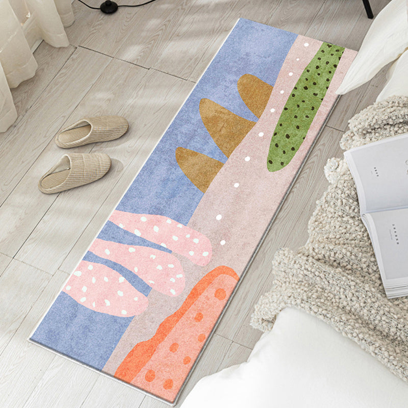 Lisslune | Simplicity Kids Room Carpet Multicolor Cartoon Pattern Carpet Mixed Anti-Slip Machine Washable Area Rug