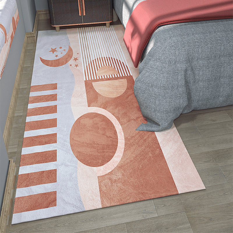 Lisslune | Western Bedroom Rug Multicolored Color Blocked Indoor Rug Mixed Eco-Friendly Non-Slip Back Rug