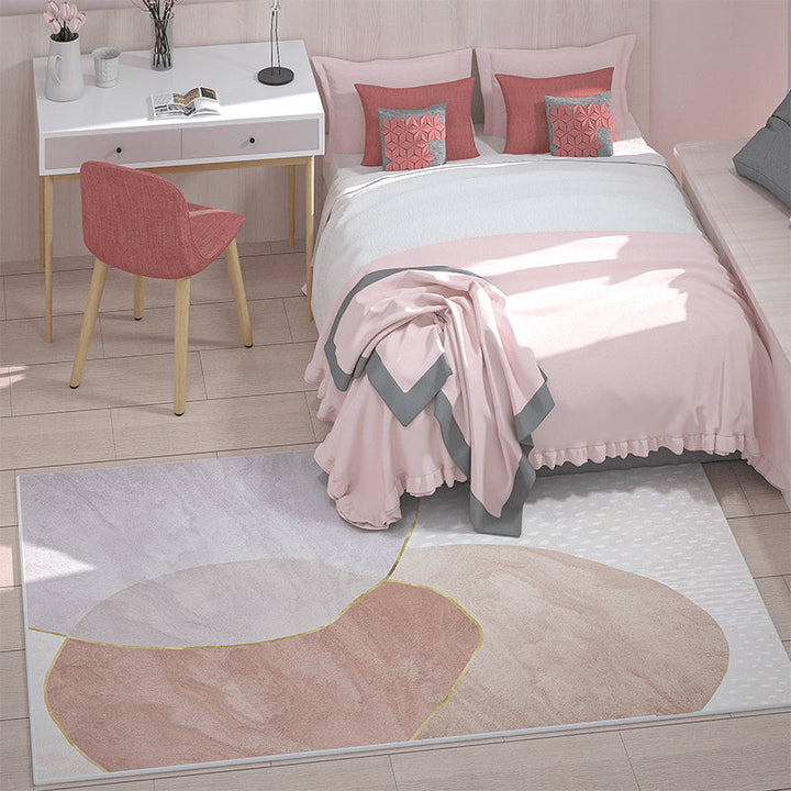Lisslune | Western Bedroom Rug Multicolored Color Blocked Indoor Rug Mixed Eco-Friendly Non-Slip Back Rug