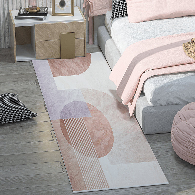 Lisslune | Western Bedroom Rug Multicolored Color Blocked Indoor Rug Mixed Eco-Friendly Non-Slip Back Rug