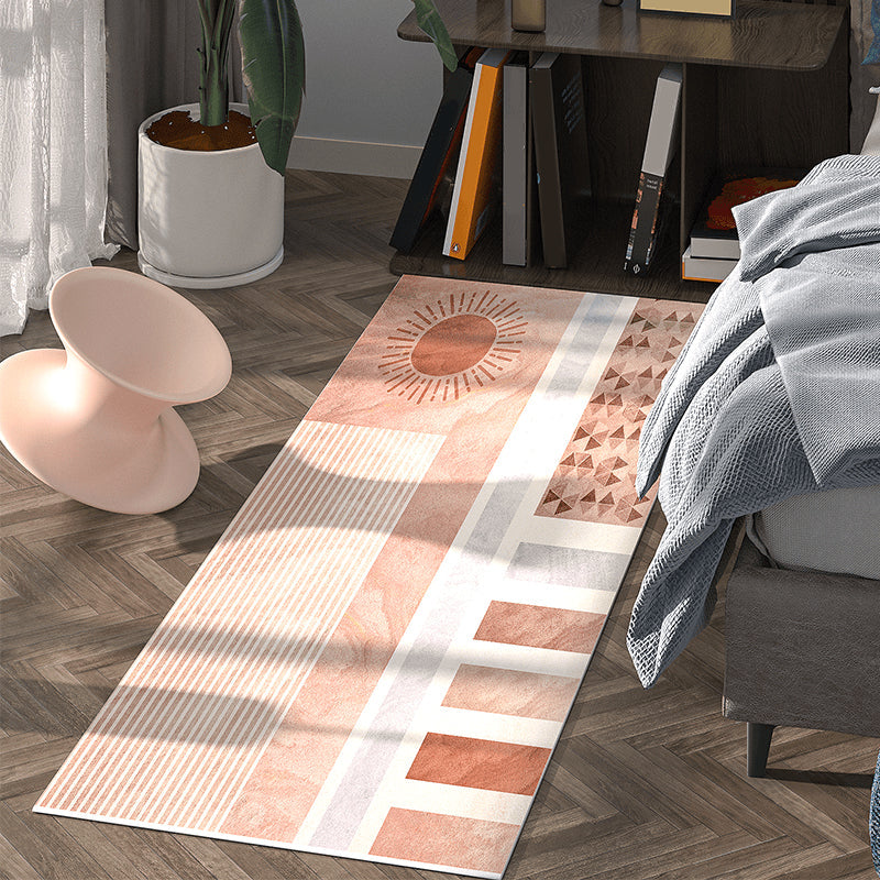 Lisslune | Western Bedroom Rug Multicolored Color Blocked Indoor Rug Mixed Eco-Friendly Non-Slip Back Rug