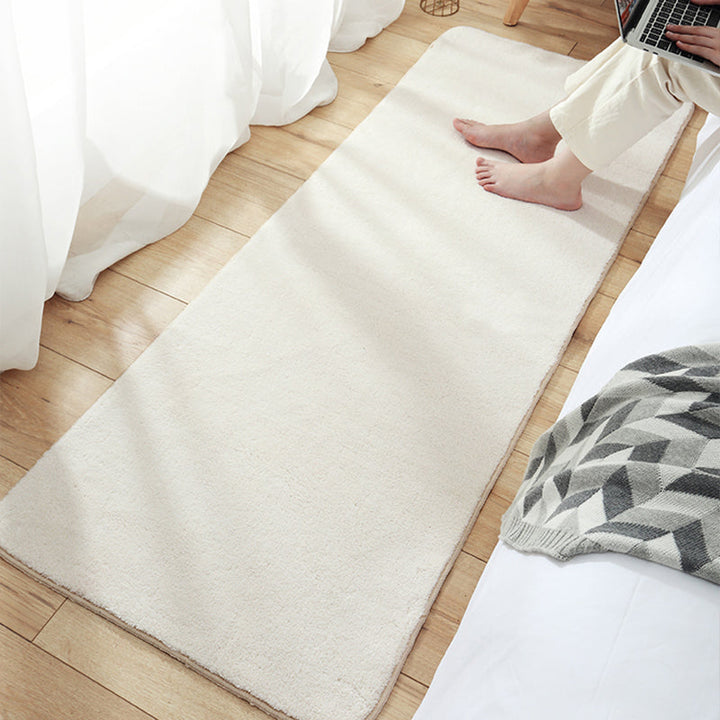 Lisslune | Relaxed Bedroom Rug Multicolored Simple Rug Lambswool Non-Slip Back Easy to Care for Washable Indoor Rug