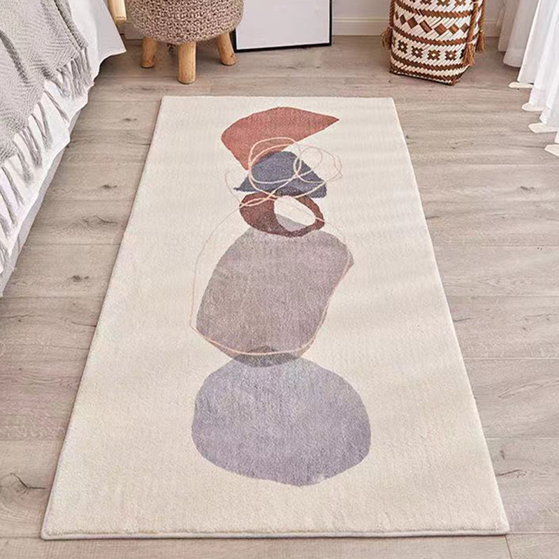Lisslune | Southwest Bedroom Carpet Multi-colored Cartoon Printed Area Rug Synthetic Non-slip Rug Machine Washable Rug