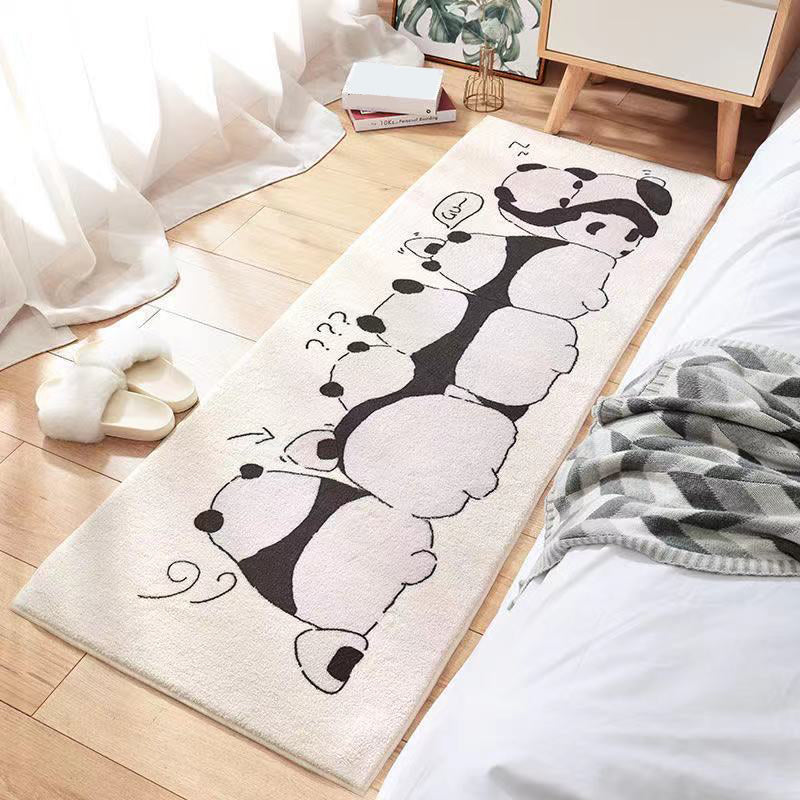 Lisslune | Western Children's Room Carpet Multicolored Patchwork Area Rug Polyester Non-Slip Back Stain-Resistant Rug
