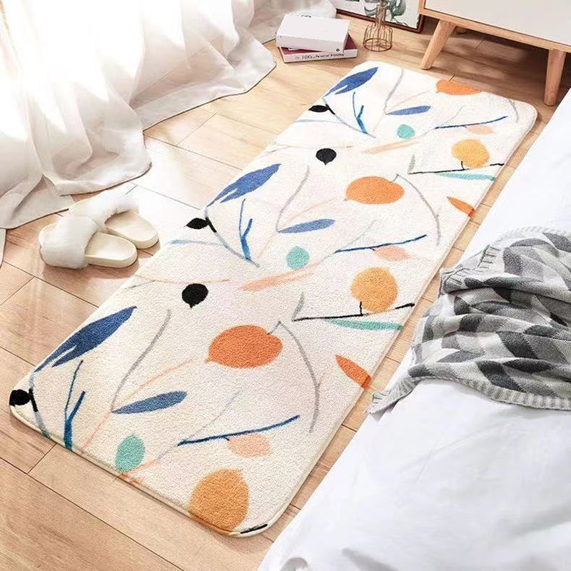 Lisslune | Western Children's Room Carpet Multicolored Patchwork Area Rug Polyester Non-Slip Back Stain-Resistant Rug
