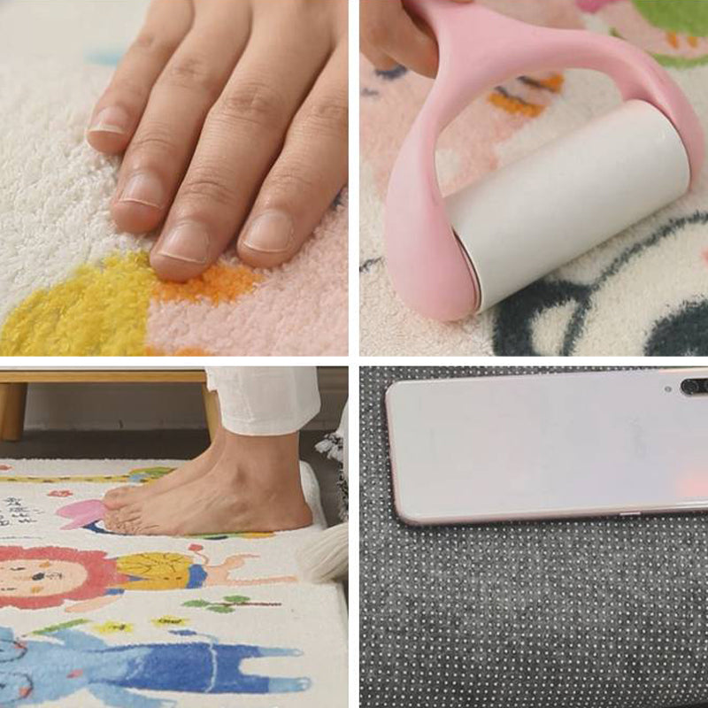 Lisslune | Western Children's Room Carpet Multicolored Patchwork Area Rug Polyester Non-Slip Back Stain-Resistant Rug