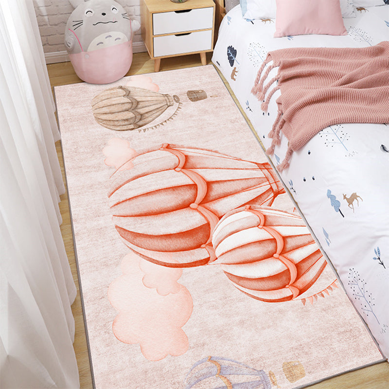 Lisslune | Beautiful multi-colored children's room rug with cartoon animal print rug polypropylene non-slip backing washable rug