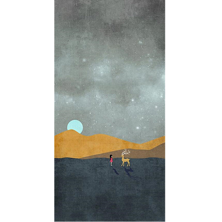 Lisslune | Multicolored Bedroom Rug Western Color Block Area Rug Polyester Easy Care Machine Washable Indoor Carpet