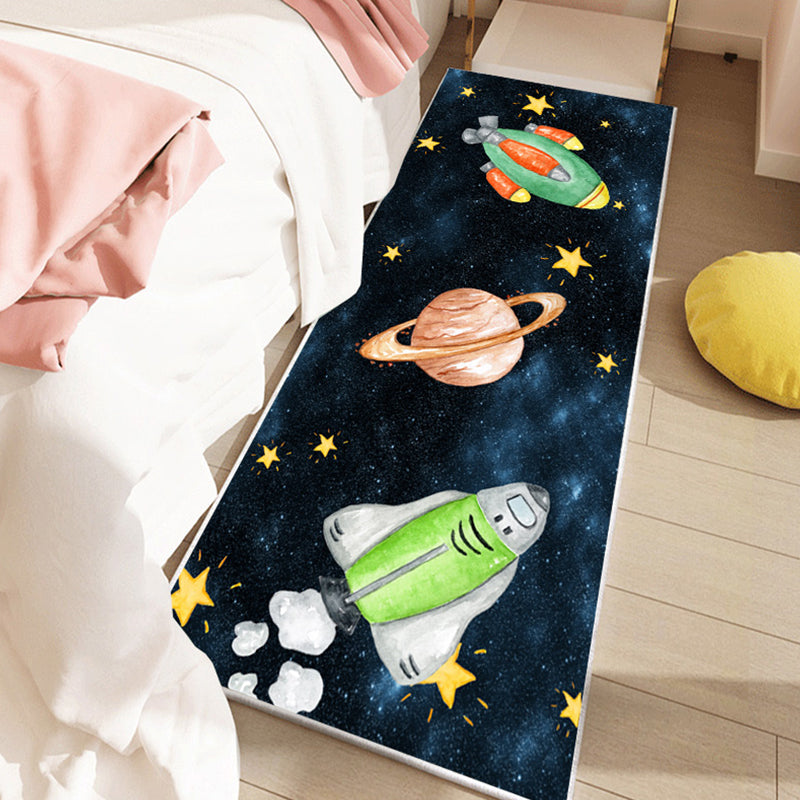 Lisslune | Beautiful children's room rug Multicolored fairy tale pattern rug Polyester Non-slip Washable Pet-friendly rug