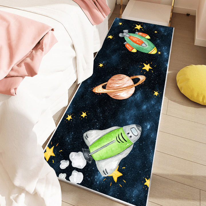 Lisslune | Beautiful children's room rug Multicolored fairy tale pattern rug Polyester Non-slip Washable Pet-friendly rug