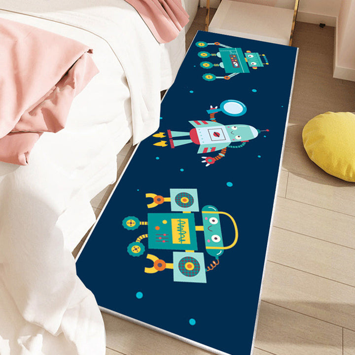 Lisslune | Beautiful children's room rug Multicolored fairy tale pattern rug Polyester Non-slip Washable Pet-friendly rug