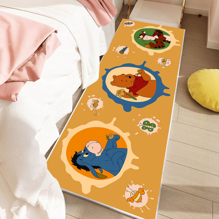 Lisslune | Beautiful children's room rug Multicolored fairy tale pattern rug Polyester Non-slip Washable Pet-friendly rug