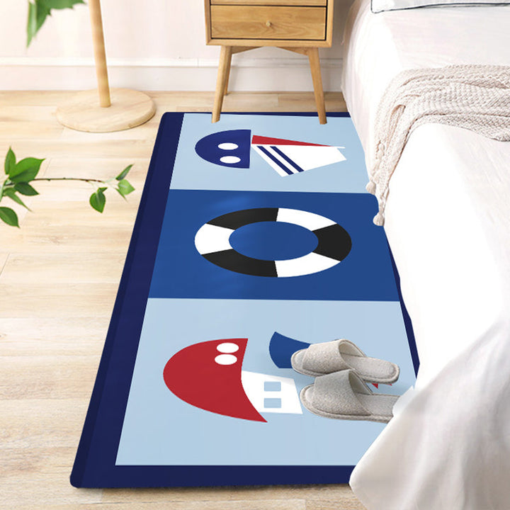 Lisslune | Beautiful children's room rug Multicolored fairy tale pattern rug Polyester Non-slip Washable Pet-friendly rug