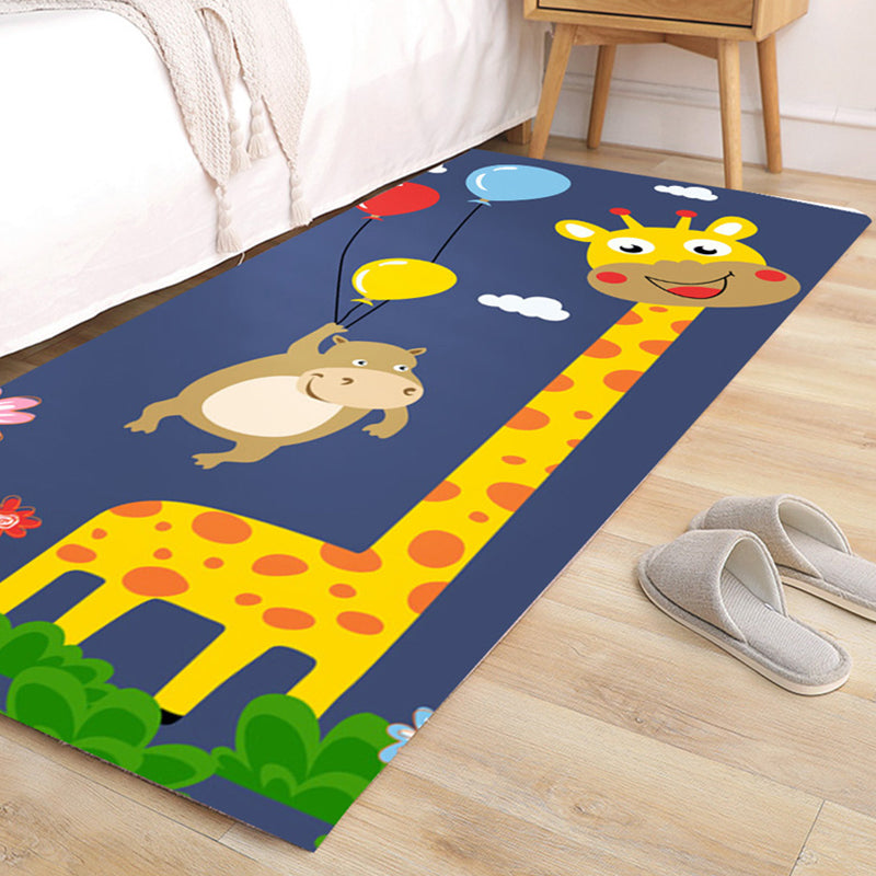 Lisslune | Beautiful children's room rug Multicolored fairy tale pattern rug Polyester Non-slip Washable Pet-friendly rug