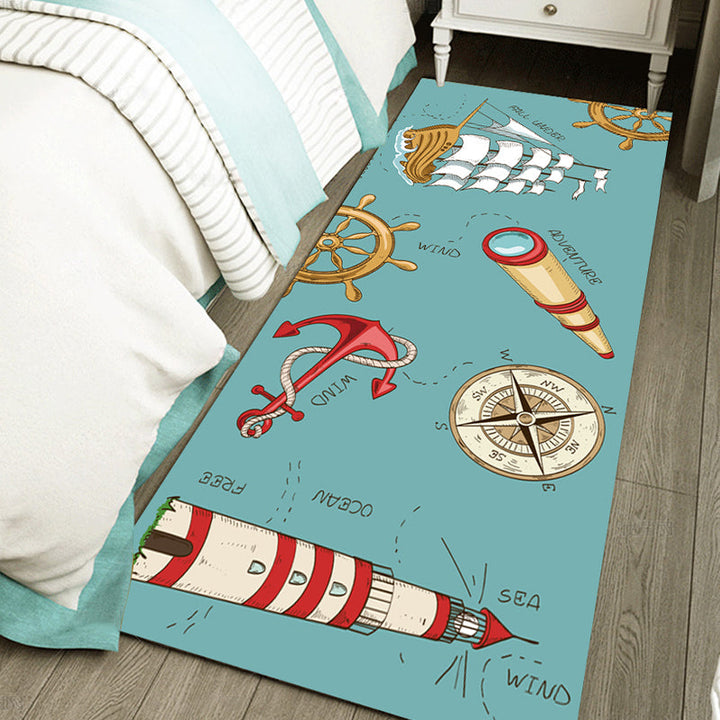 Lisslune | Beautiful children's room rug Multicolored fairy tale pattern rug Polyester Non-slip Washable Pet-friendly rug